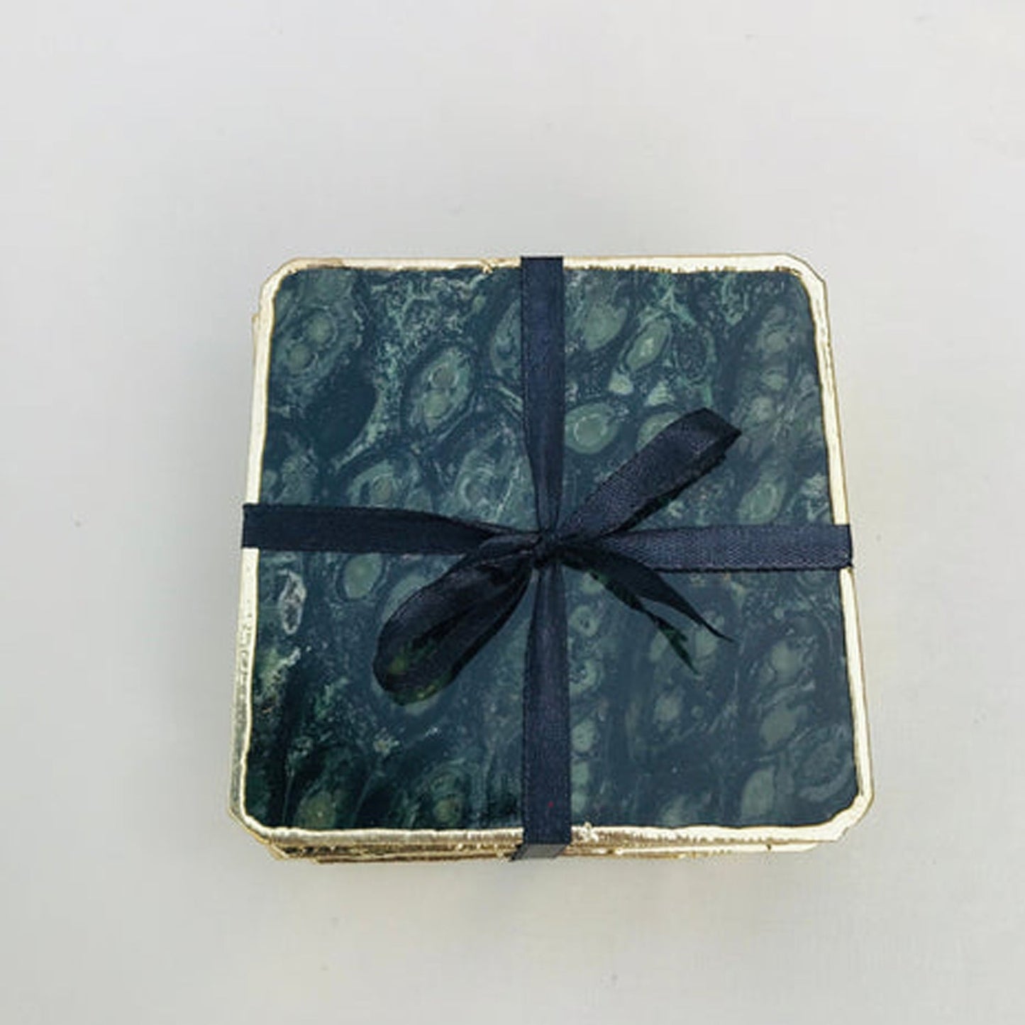 Kambaba Jasper/Gemstone/Semi-precious stone/Agate - Set of 4 Large Coasters/Personalised Momentos-4