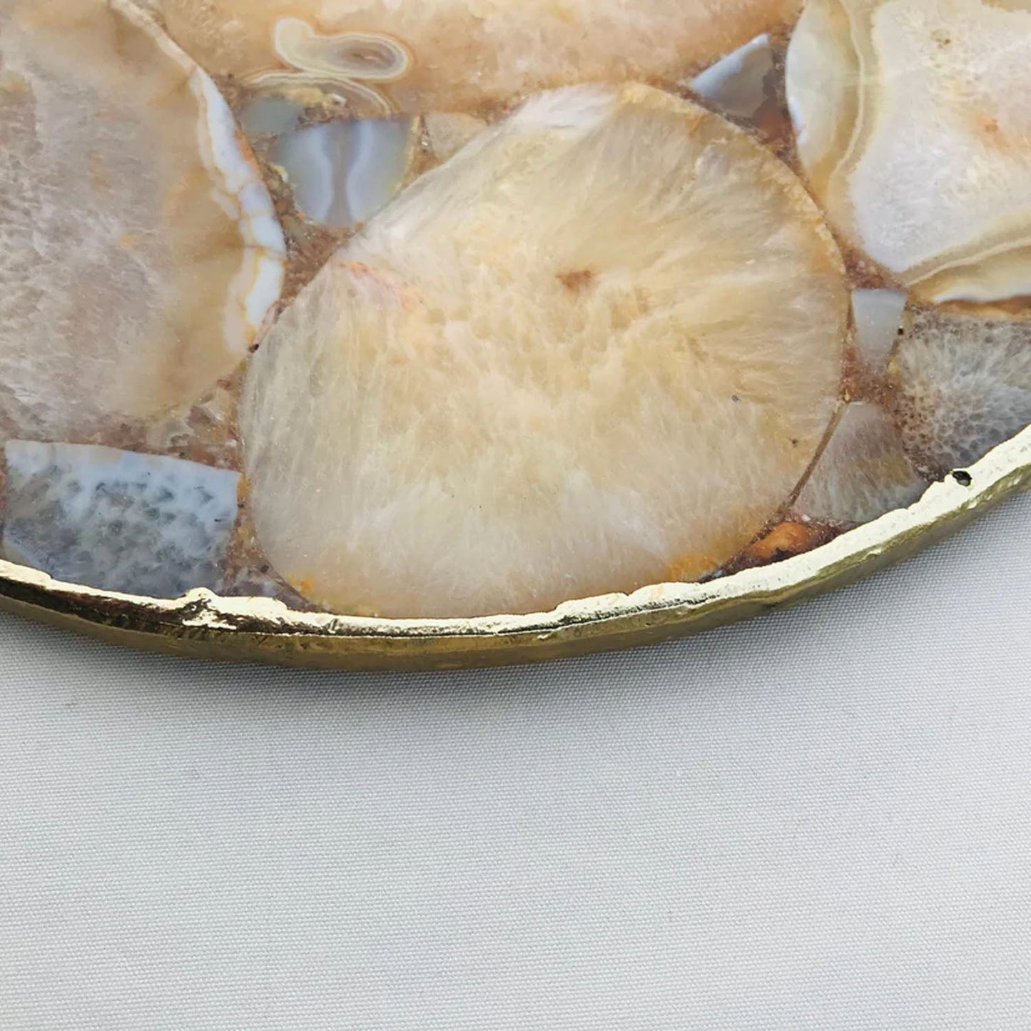 Large Brown Agate Wall Clock/Personalised Momento-4