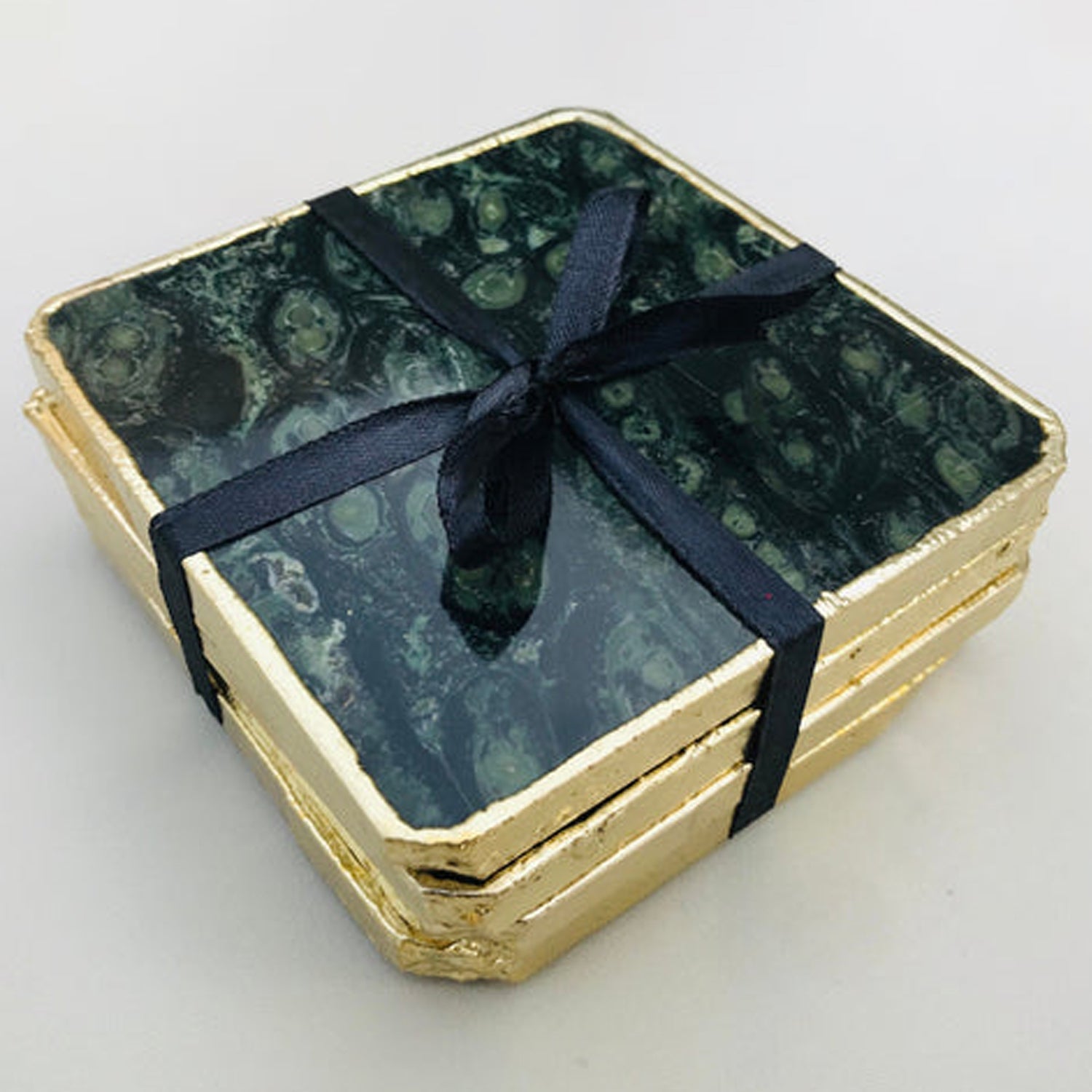 Kambaba Jasper/Gemstone/Semi-precious stone/Agate - Set of 4 Large Coasters/Personalised Momentos-2