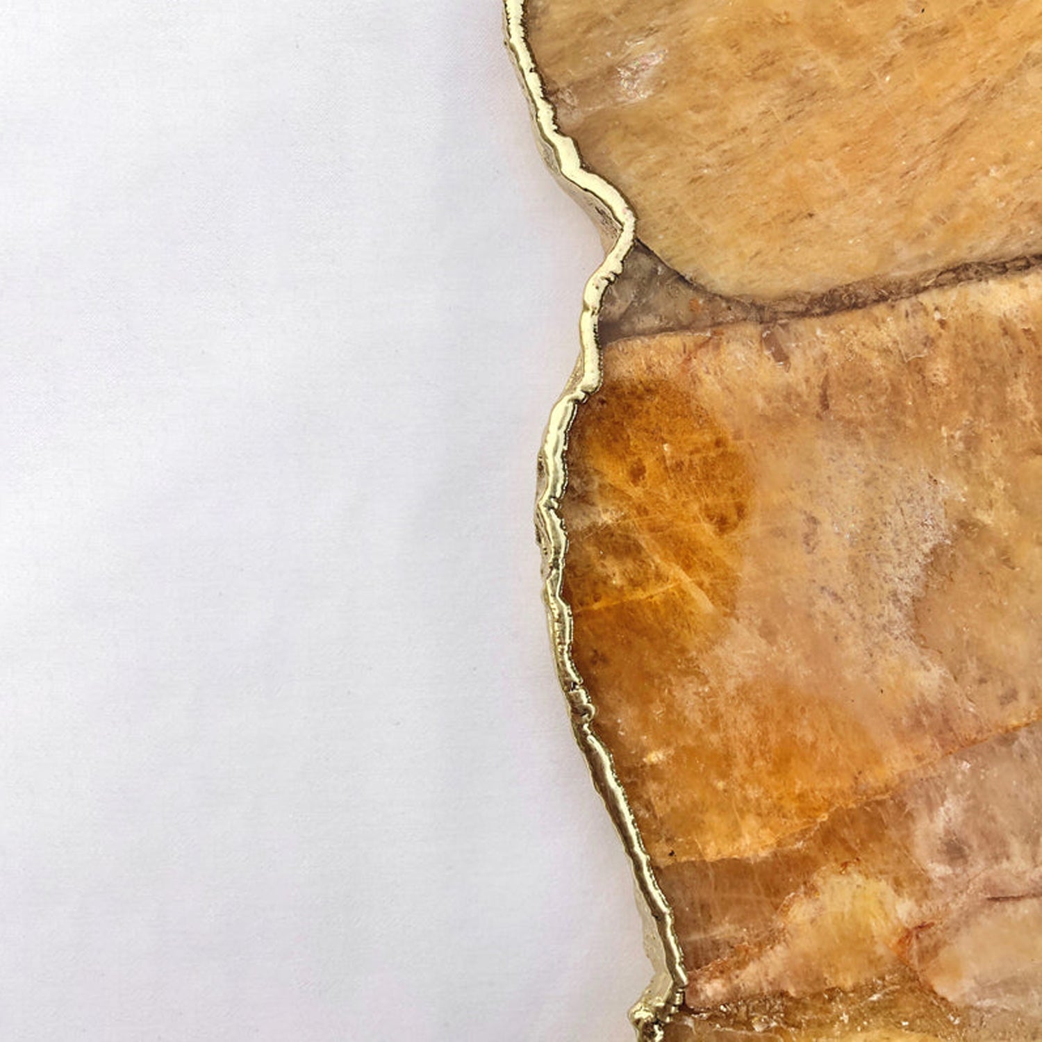 Large Golden Brown Agate Serving Tray With Brass Handles/Personalised Momentos/Sign Boards 10"x15"-3