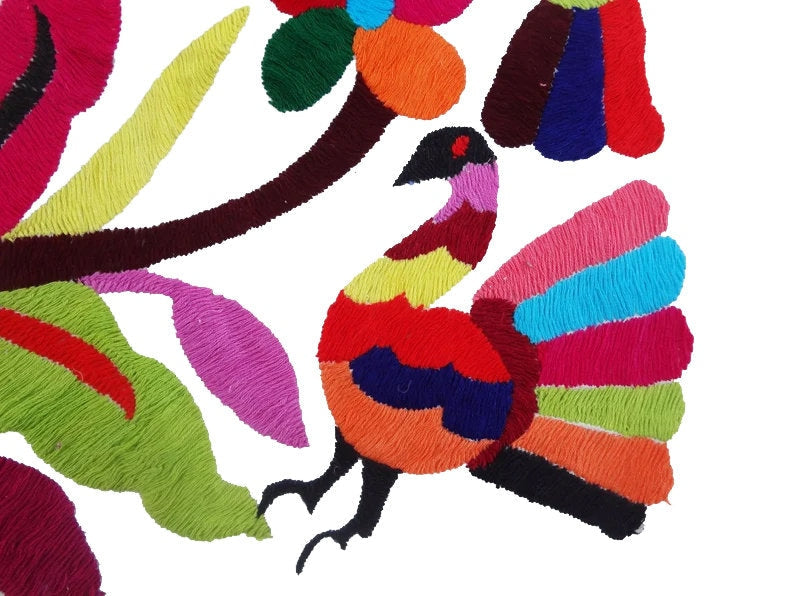 Set of 4 | Mexican Decorative Cushion Covers | Otomi Design Covers | Cotton Linen Fabric | Embroidered | With OR Without Insert-3