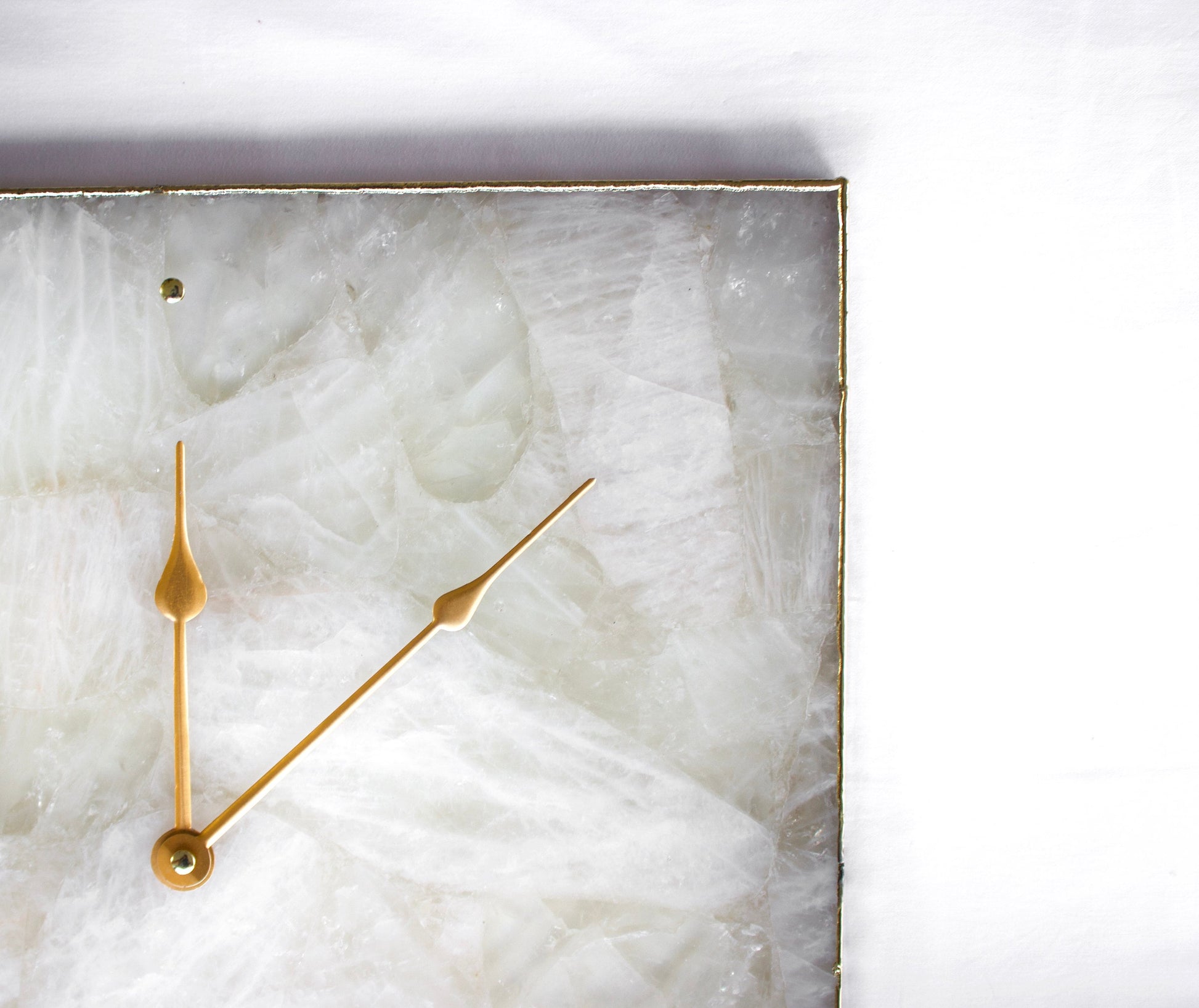 White Agate Wall Clock | Square-1