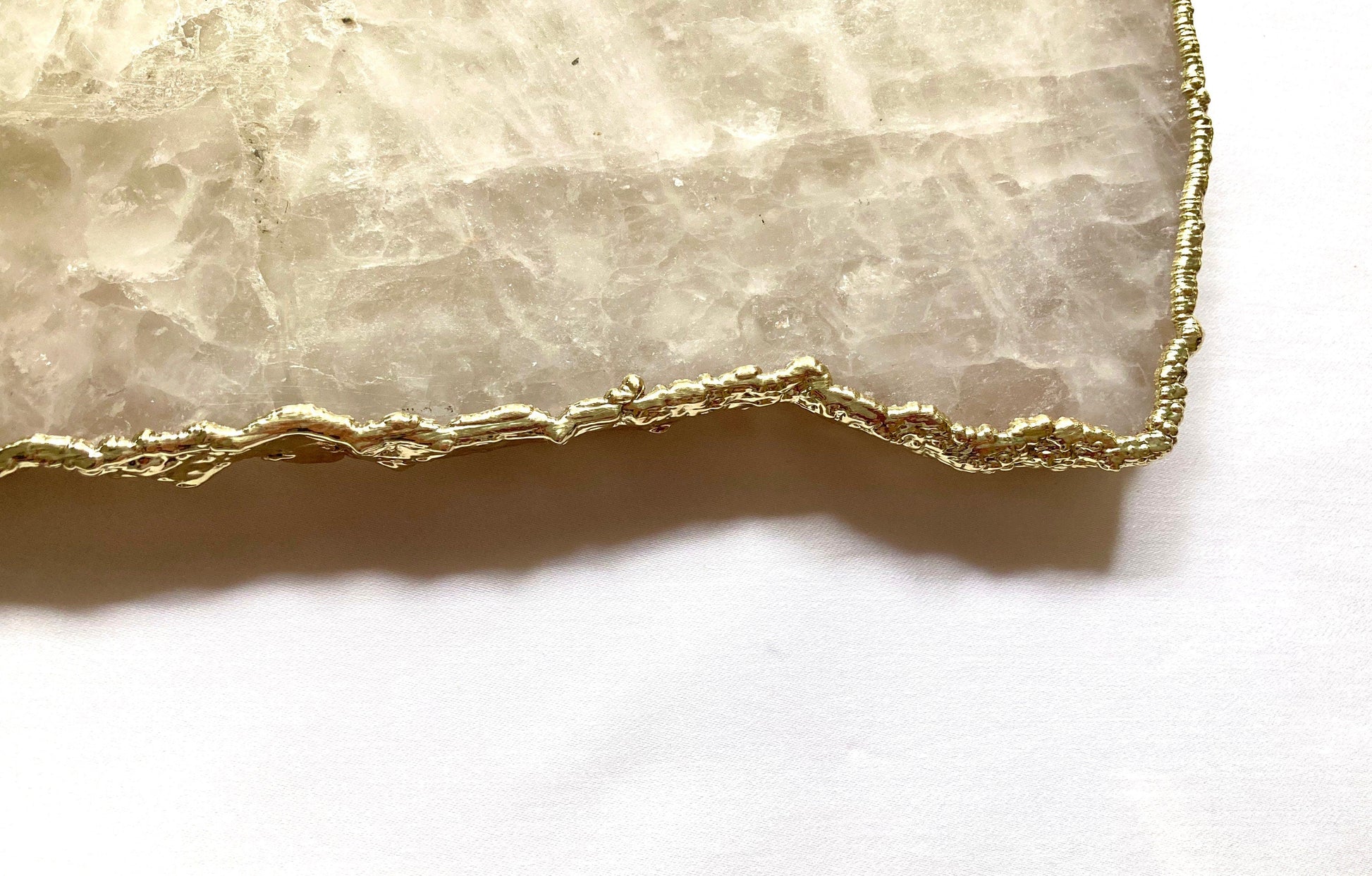 Large White Agate Wall Clock/Personalised Momento/10"x15"-3