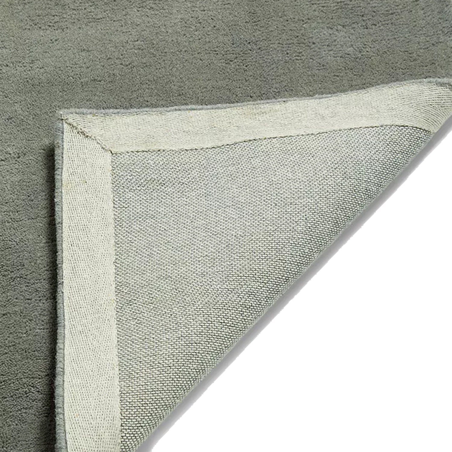 Grey Green | Solid Color - Handcrafted Rug/Carpet | Pure Wool | Hand Tufted | High Pile | High Density | Yarn Dyed-3